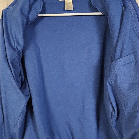 Like New Norm Thompson Zip Front Knit Lined Bomber Jacket size Medium Petite WOW - Picture 3 of 15